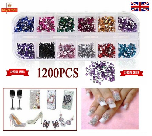 1200pcs crystal flat back - 1200pcs,