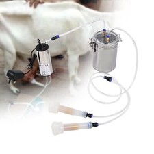 (for Cow) 2L Electric Milking Machine Portable Vacuum-Pulse Pump Milking
