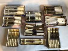 55 Piece 9 Boxes Stainless Steel Vintage Cutlery Sets Job Lot Au1