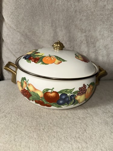 Vintage enamelware dutch - enamelware, oven