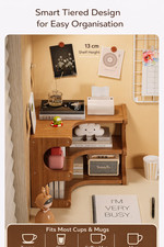 Wooden desk organiser - wooden,