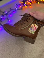 NEW Disney Toy Story Woody Jessie Brown Boots Girls Size 3 Youth Faux Leather 
