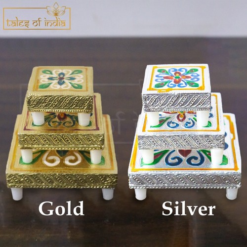 Meenakari wooden chowki bajot - chowki,