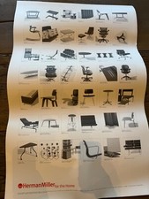 Vintage NOS Rare Herman Miller Charles Eames For the Home poster 39 by 25 inches