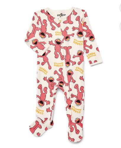 Baby elmo footed pajamas - elmo,