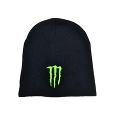 Monster Energy Beanie Hat Black Green Beverage Soda Knitted Rare Drink