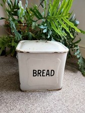 Vintage White and Black Enamel