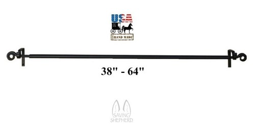 Large wrought iron curtain rod - large,