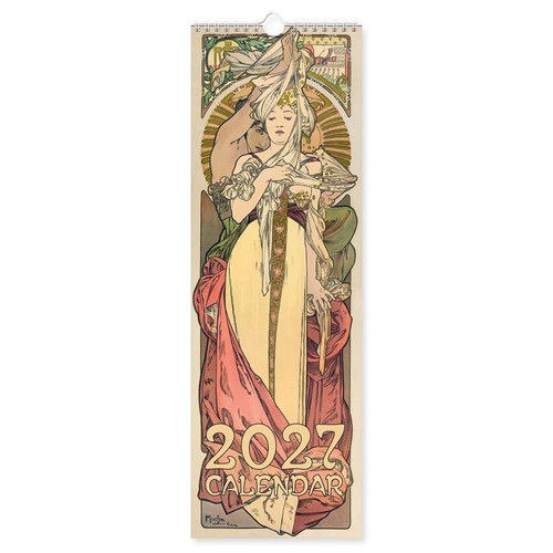 Art nouveau slim calendar - art,