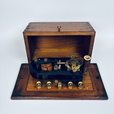RARE ANTIQUE ELECTRONIC TELEGRAPH SET MORSE CODE EVERSHED & VIGNOLES EQUIPMENT