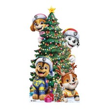 Paw Patrol Christmas Tree Stack Lifesize Cardboard Cutout 178cm