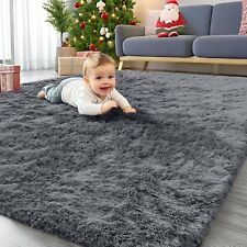Fluffy Rugs Large Shaggy Rug Bedroom Living Room Anti Slip Soft Carpet Floor Mat