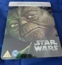 Star Wars: Attack Of The Clones Blu ray UK Limited Edition Steelbook new sealed