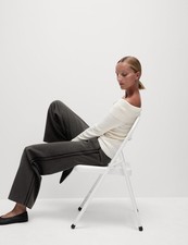 Marks & Spencer Womens Grey Wide leg Women Trousers - M&S