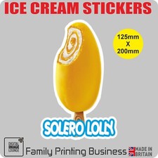 ICE CREAM Stickers - Cones - Tubs - Sundaes -Lollies- Soft Drinks - SOLERO LOLLY