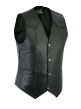 Mens Genuine Black Leather