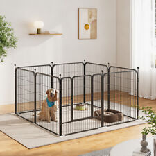 8 Panel Puppy Pen with Door, High 50-90cm Indoor/Outdoor Pet Exercise Playpen