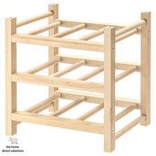 IKEA HUTTEN Wooden Wine Rack Bottle Holder Stand Shelf Storage Home Bar