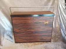 Vintage Metal Shoe Shine Tin Box Storage - Prop Display