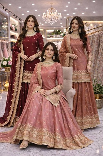 Brownish pink readymade long - pink,