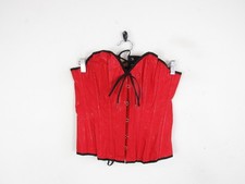 Red Matte corset lace tie back