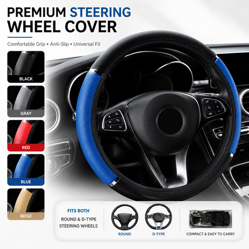 Leather car steering - leather, wheel