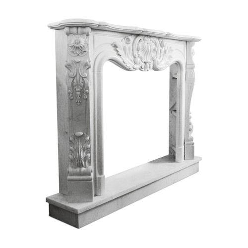 Carrara marble fireplace - carrara,