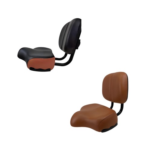 Bike seat with backrest - with, extra