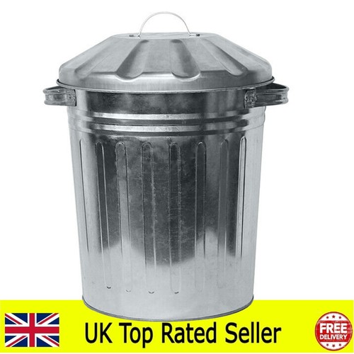Galvanised metal bin home - bin,