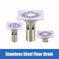 Stainless Steel Floor Drain Square For Shower Wet Room Waste Trap Drain Plumbing