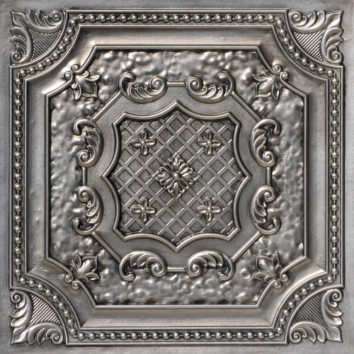 Aged silver elizabethan shield - aged,