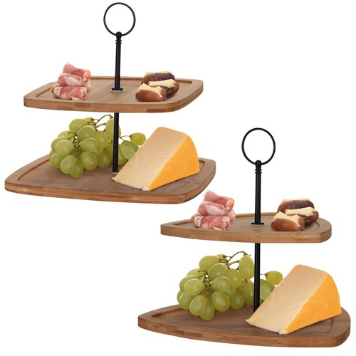 Tier wooden serving display - tier,