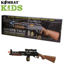 Kombat UK Toy Gun Pump Action Shotgun Childrens Army Soldier Light Sounds 803B-2