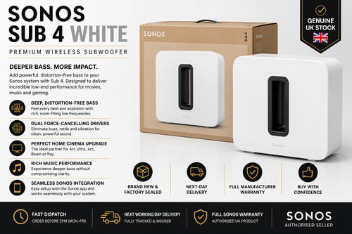Sonos sub white wireless - sub, 4