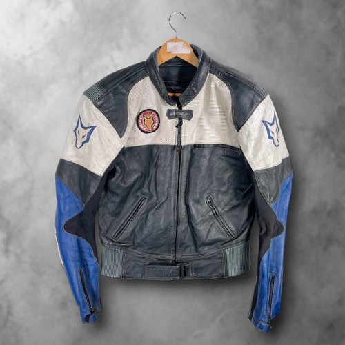 Black blue y2k wolf padded - black/blue,