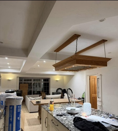 Oak ceiling pot rack - oak,
