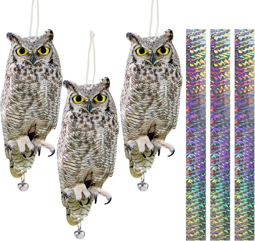 3pcs owl bird scarer set - 3pcs,