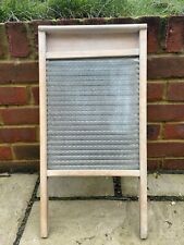 Vintage old glass wooden wash