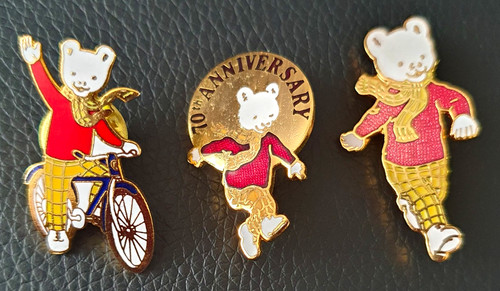 Rupert bear enamel - rupert,
