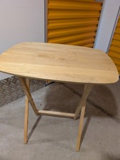 Folding Beech Butler Tray Table Wooden, Compact And Sturdy