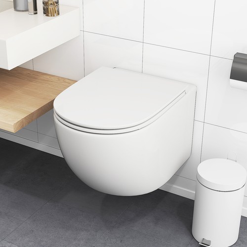 Toilet bowl seat wall - bowl,