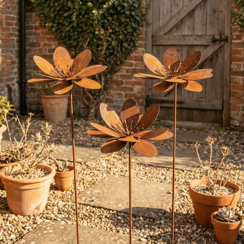 Metal floral stake flower - stake,