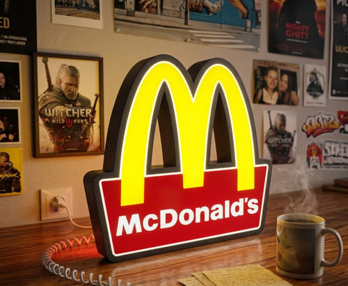 Mcdonalds led neon sign light - led,