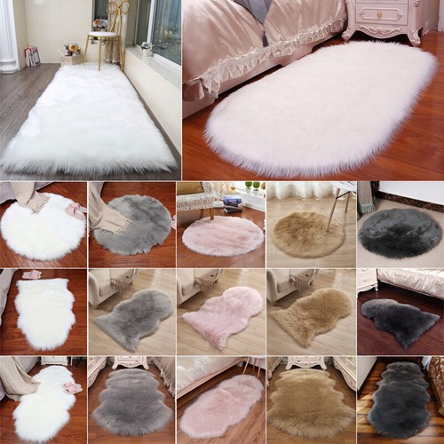 Faux fur sheepskin - rug, fluffy