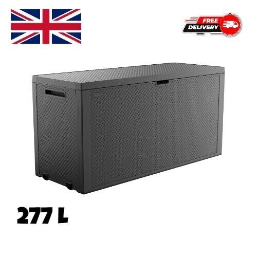 Grey garden storage bench - grey,