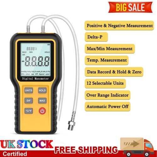 Digital manometer dual port - dual,