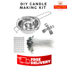 DIY Candle Making Kit with Double Spout Boiler Pot 120 Wicks Wick Holders