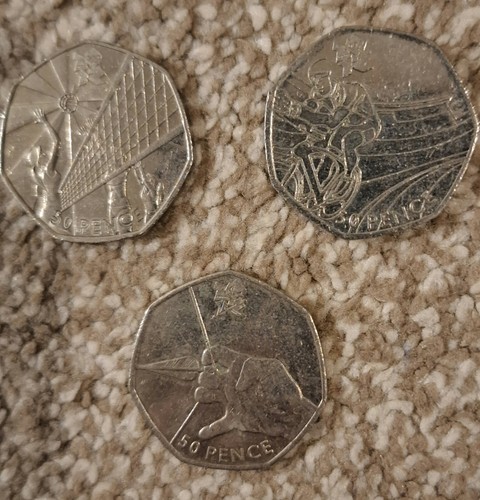 Lot olympic 50p fifty - 3,