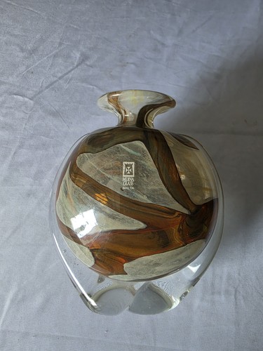 Mdina art glass round globe - art,
