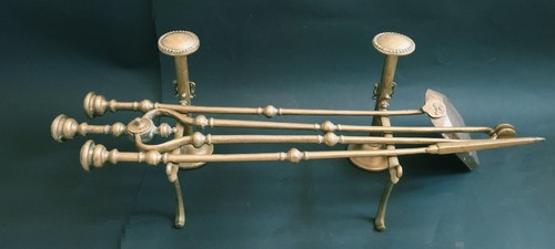 Antique brass set - antique, fire